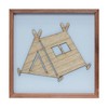 Wood Adventure Wall Frames Set of 3, 10" Square MDF & Wood Tent Camper Bike Art Prints by Melrose - 3 of 4