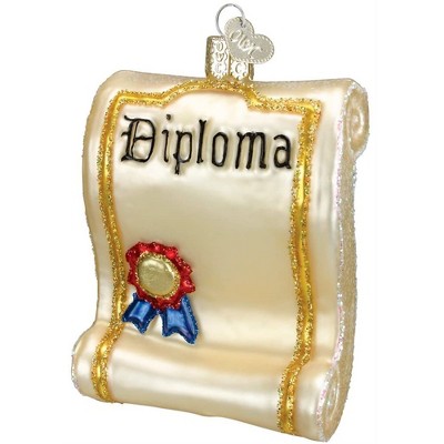 Old World Christmas Blown Glass Ornament for Christmas Tree, Diploma