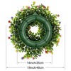 Unique Bargains Home Decor Artificial Colorful Plastic Handmade Eucalyptus Wreath - 3 of 4