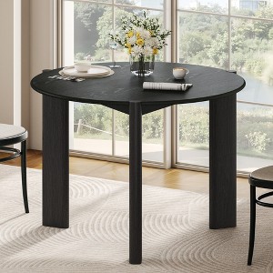 42 Inch Round Black Dining Table, Suitable For Multiple People Dining At The Same Time, Suitable For Both Dining And Living Rooms - 1 of 4