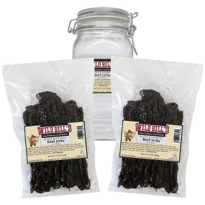 Wild Bill's Black Peppered Beef Jerky Two-Bag Starter Kit (two 15oz bags and 1 jar) - 1 of 4