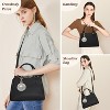 Top-Handle Handbags PU Vegan Leather Satchel Purses for Women with Cute Pom Pom - 4 of 4