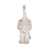 Sagebrook Home Polyresin Elephant Sculpture - Contemporary Rustic White Elephant Statue Home Office Decor - 3 of 4