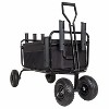 Hrinhom 50.5"W Fishing Cart Beach Cart Collapsible Wagon,Heavy Duty Garden Cart with Storage Pockets - 2 of 4