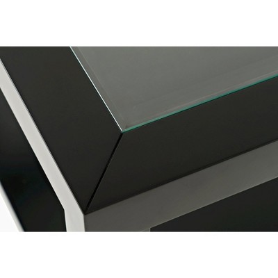 Urban Icon 48'' Black Rectangular Glass-Topped Coffee Table