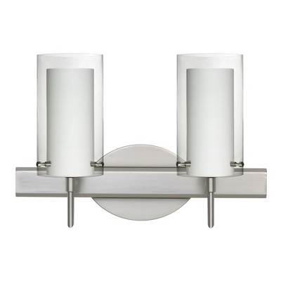 Besa Lighting Pahu 4 2 - Light Vanity in  Satin Nickel