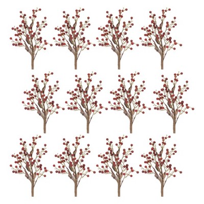 Melrose 12-Piece Red and Brown Artificial Berry Sprays