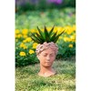 Okak Greek Style Cement Bust Wall Planter Classic Sculptural Flower Pot for Indoor / Outdoor Garden Decor,6 Different Sizes - 3 of 4