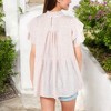 Anna-Kaci Women's Babydoll Blouse with Ruffled Hemline and Loose Fit for Effortless Casual Style - 2 of 4