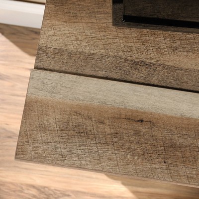 Brown Oak 51" Fireplace TV Stand with Cabinet