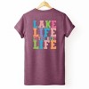 Simply Sage Market Lake Life Distressed Colorful Front and Back Design Short Sleeve Tee - 2 of 4