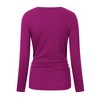 Clearlove Womens Maternity Shirt Fall Long Sleeve Crew Neck T-Shirts Pregnancy Clothes Side Ruched Tunic Tops - 4 of 4
