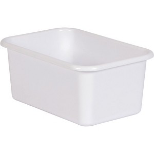 Teacher Created Resources White Small Plastic Storage Bin (Pack of 6) - 1 of 1