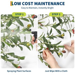 Olive Tree Artificial Indoor, 9 FT /10FTTall Large Faux Olive Tree with White Planter, Realistic Fake - 1 of 4