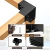 Pergola Corner Brackets, Heavy Duty 3-Way Right Angle Connectors, Quick Assembly Timber Framing for Gazebos, Patio Pergolas - 4 of 4
