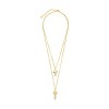 SHINE by Sterling Forever Gold Tone White Stone Layered Necklace - 3 of 4