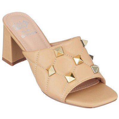 GC Shoes Alexis Studded Block Heel Sandals