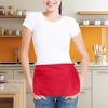 Dalix Waist Aprons Commercial Restaurant Home Bib Spun Poly Cotton Kitchen (3 Pockets) - image 4 of 4