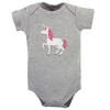 Hudson Baby Infant Girl Cotton Bodysuits 5pk, Pink Unicorn - 4 of 4