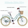 Vynxaria 20 Inch Girls Bike with Basket, 7-10 Years Old, Single Speed, Steel Frame, No Training Wheels - 2 of 4