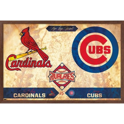 Trends International MLB St. Louis Cardinals - Busch Stadium 16 Framed Wall  Poster Prints Mahogany Framed Version 22.375 x 34