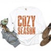Cozy Season Block Distressed - Women's Garment Dyed Long Sleeve Graphic T-Shirt - 2 of 4
