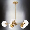 Urban Ambiance Luxury Minimalist Indoor Chandelier,  5-7/8''H x 28"W x 28''D,  Brushed Bronze Finish, UHP4448 - 4 of 4