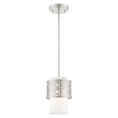 Livex Lighting Calinda 1 - Light Pendant in  Brushed Nickel