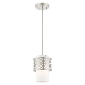 Livex Lighting Calinda 1 - Light Pendant in  Brushed Nickel - 1 of 1
