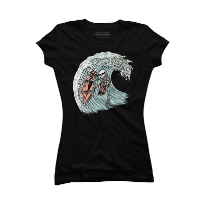 Junior's Design By Humans Death Surfer By quilimo T-Shirt