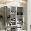 PAGED Wall Mounted Bathroom Medicine Cabinet with Mirror,Modern Bathroom Wall Cabinet with Towels Bar,Bathroom Storage Cabinet for Bathroom - 2 of 4