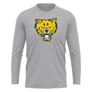 Fort Valley State University Adult Sport Long Sleeve Shirt Primary Logo, Athletic Heather - 1 of 4