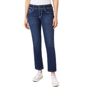 WallFlower Women's Luscious Curvy Straight 29" Mid-Rise Insta Stretch Juniors Jeans, Sizes 0-17 - 1 of 3