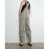 Women's Leopard Print Slouchy Overalls - Aaron & Amber - 4 of 4