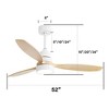 TOBILI 52 Inch Ceiling Fan Light With 6 Speed Reversible Energy-saving  for Bedroom - 4 of 4