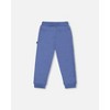 Deux par Deux Boy Fleece Sweatpants with Articulated Knees Blue - 4 of 4