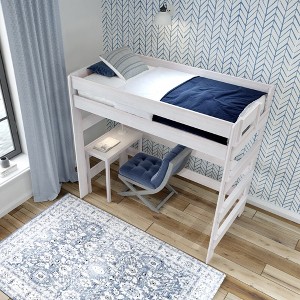 Plank+Beam Solid Wood Farmhouse High Loft Bed with Desk - 1 of 4