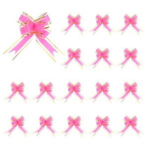 Unique Bargains Waterproof PP Material Reusable Convenient Pull Design Gift Wrap Bows - 1 of 4