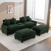 Sectional Sofa with 2 Ottomans, Sofa with USB Ports and Cup Holders and Storage Compartment, Chenille Couch with Plywood Frame-Cuddlewood - 2 of 4
