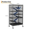 Mink Cage, 6-Tier Ferret Hutch with Fleece Ramp & Hammock, Heavy-Duty Wrought Iron Enclosure for Chinchilla, Rabbit, Sugar Glider, Squirrel - 2 of 4