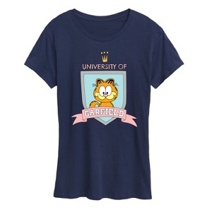 Women's - Garfield - University Badge Short Sleeve Graphic T-Shirt - 1 of 4