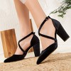 Sina - Black Velvet High Heels | Forever & Always Shoes - 3 of 4