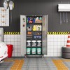 SUXXAN 72" H Metal Garage Storage Cabinet with Wheels, Storage Cabinet with Pegboard and 4 Adjustable Shelves,Required Assembly - 2 of 4