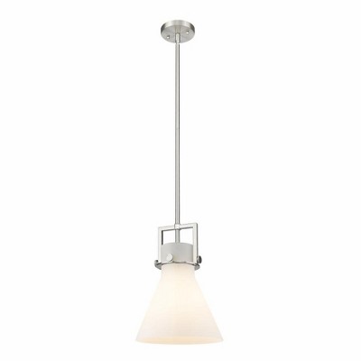 Newton Cone - 1 Light Stem Hung Pendant In Industrial Style-13.63 Inches Tall and 10 Inches Wide