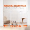 VEVOR Baby Gate, 29.5"-51" Extra Wide,30" High, Dog Gate,Thru Auto Close Child Gate Pet Security Gate with Pressure Mount Kit and Wall Mount Kit,White - 3 of 4