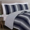 Great Bay Home Stripe Reversible Quilt Set With Shams - 2 of 4