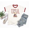 Simply Sage Market Women's USA Bear Short Sleeve Ringer Tee - 2 of 3