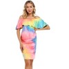 Clearlove Maternity Dress Women's Off Shoulder Casual Maxi Dress Maternity Dress for Babyshower Photography - 4 of 4