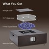 50000 BTU Outdoor Rectangular Propane Fire Pit Table with Glass Wind Guard, Glass Beads & Rain Cover - 3 of 4
