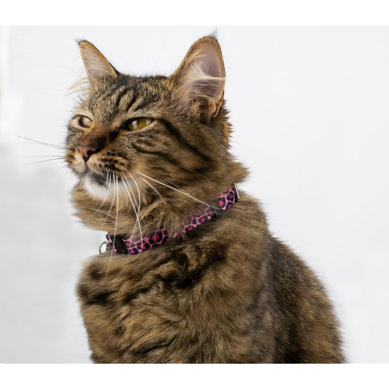 Country Brook Petz Pink Leopard Print Cat Collar, 5 of 6